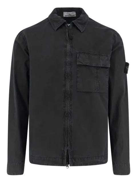 flap-pocket logo-patch shirt by STONE ISLAND