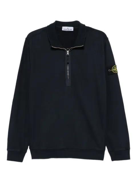 half-zip cotton sweatshirt by STONE ISLAND