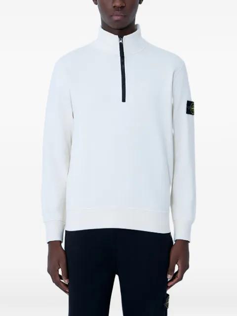 half-zip stand-collar sweatshirt by STONE ISLAND