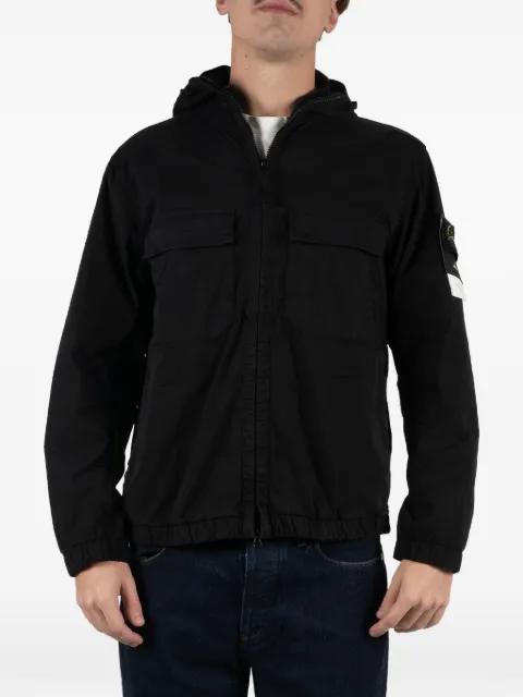 hoodied chest-pocket jacket by STONE ISLAND