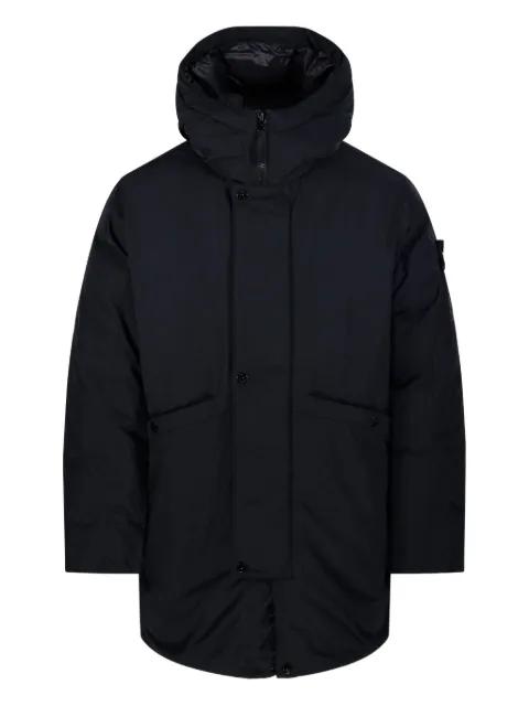 hoodied padded coat by STONE ISLAND