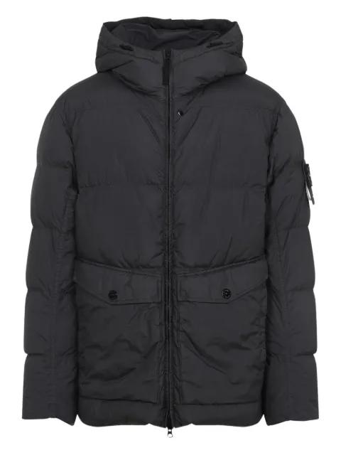 hoodied padded coat by STONE ISLAND