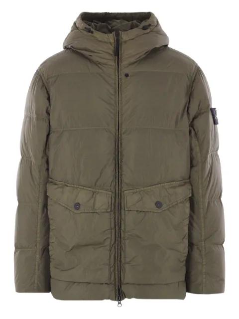 hoodied padded jacket by STONE ISLAND