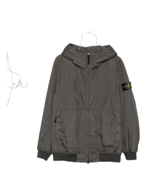 hoodied panelled jacket by STONE ISLAND