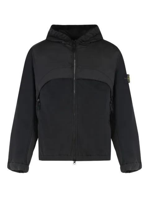 hoodied panelled windbreaker by STONE ISLAND