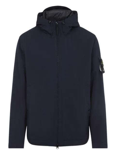 hoodied zip-front jacket by STONE ISLAND