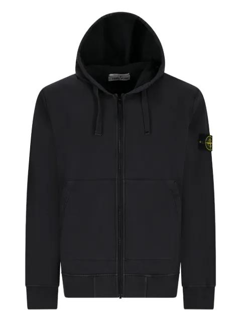 hoodied zip-up hoodie by STONE ISLAND