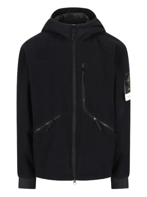 hoodied zip-up jacket by STONE ISLAND