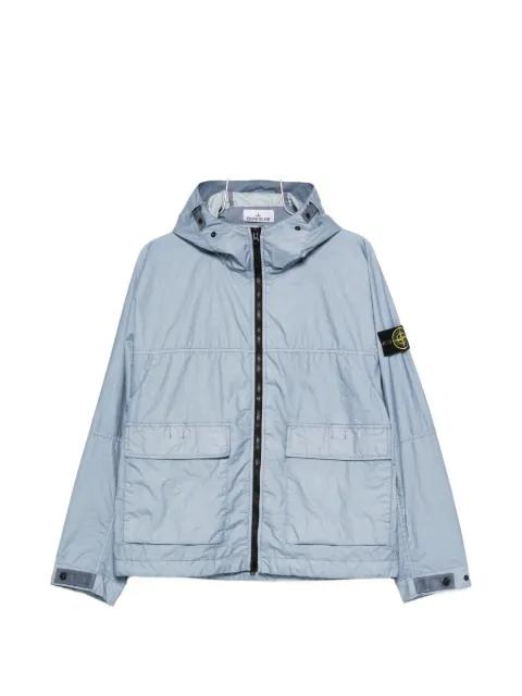hoodied zipped jacket by STONE ISLAND