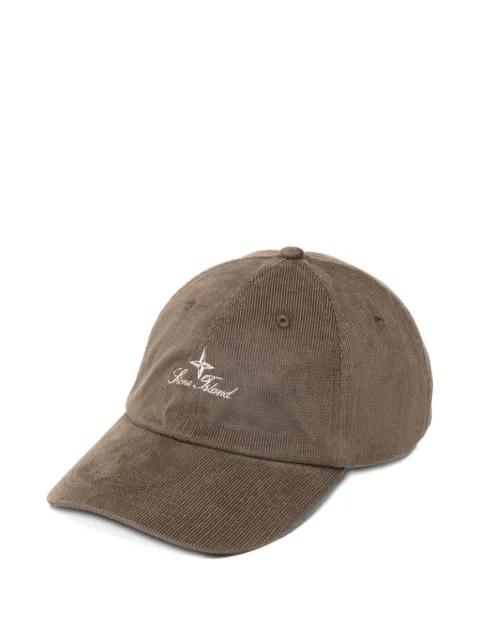 logo corduroy cap by STONE ISLAND