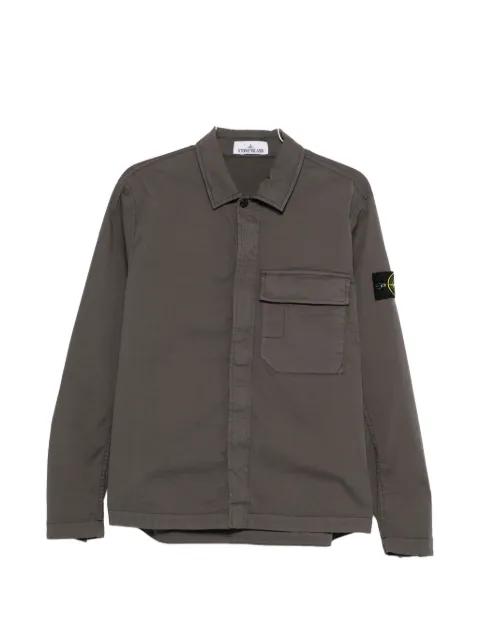 logo-detail shirt jacket by STONE ISLAND