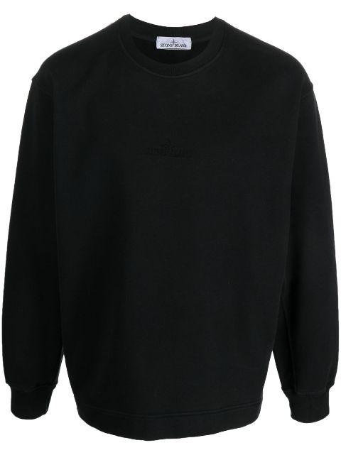 logo-embroidered cotton sweatshirt by STONE ISLAND