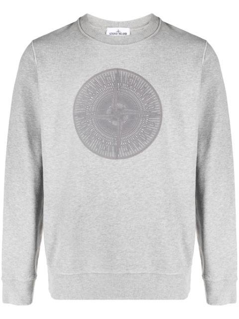 logo-embroidered cotton sweatshirt by STONE ISLAND
