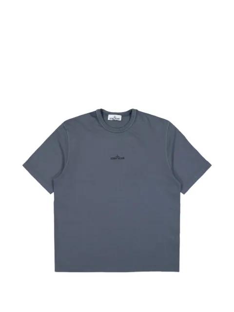 logo-embroidered garment-dyed t-shirt by STONE ISLAND