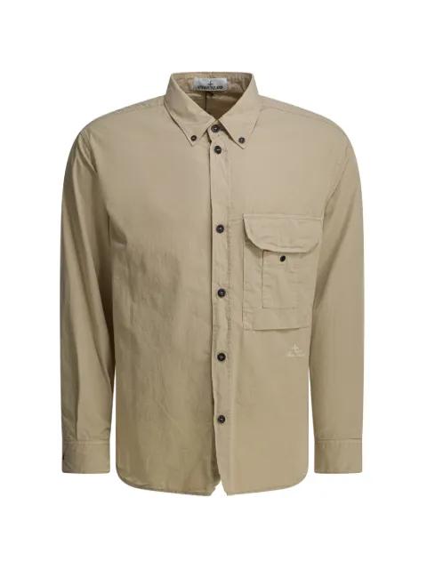logo-embroidered shirt by STONE ISLAND