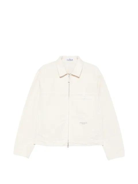 logo-embroidered shirt jacket by STONE ISLAND