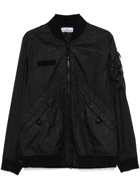 logo-patch bomber jacket by STONE ISLAND