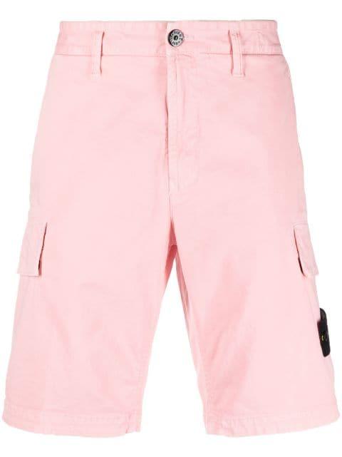 logo-patch cotton Bermuda shorts by STONE ISLAND