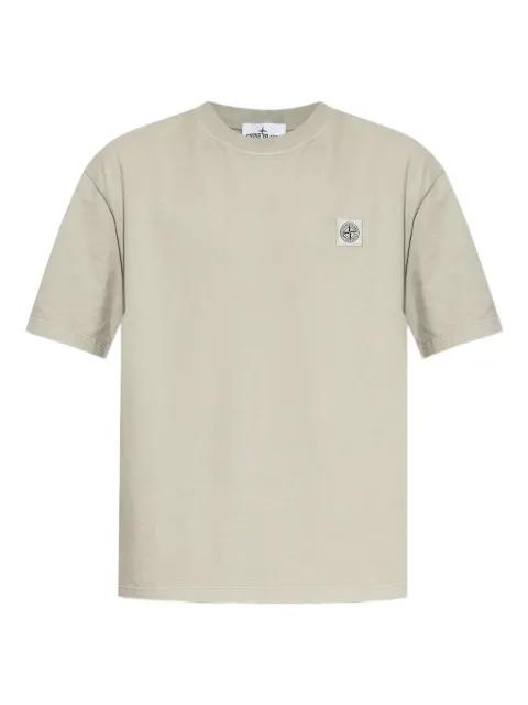 logo-patch cotton T-shirt by STONE ISLAND