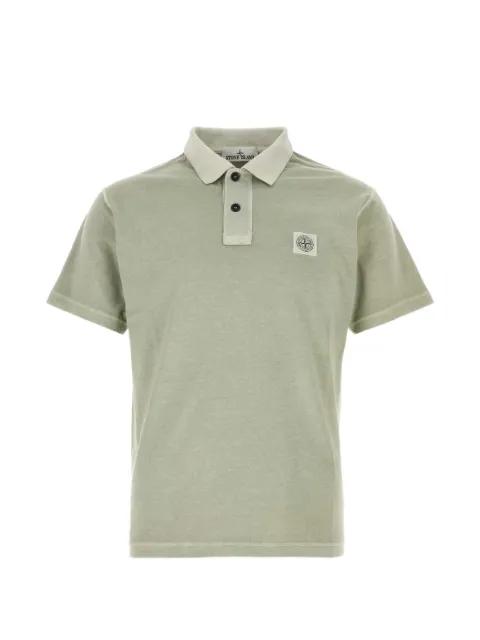 logo-patch cotton polo shirt by STONE ISLAND