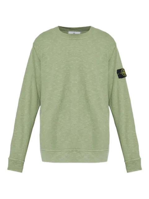 logo-patch cotton sweatshirt by STONE ISLAND