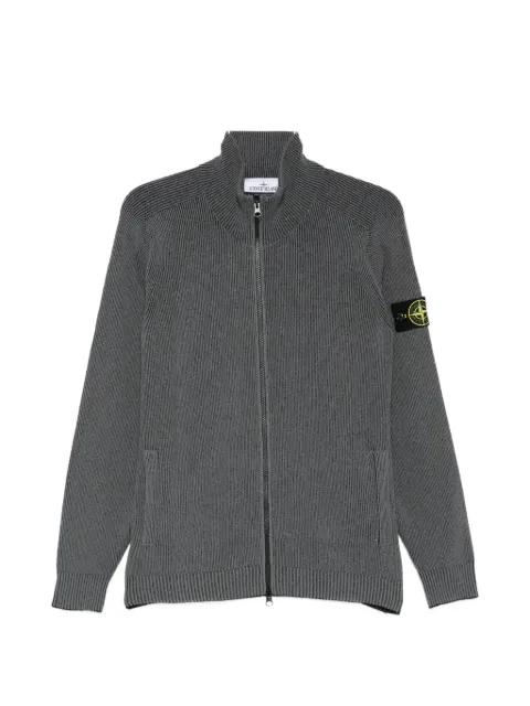 logo-patch crew-neck cardigan by STONE ISLAND