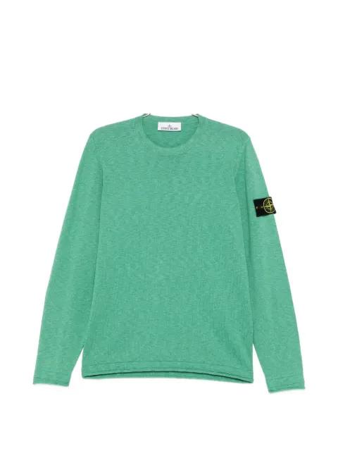 logo-patch crew-neck sweater by STONE ISLAND