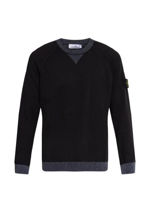 logo-patch crew-neck sweater by STONE ISLAND