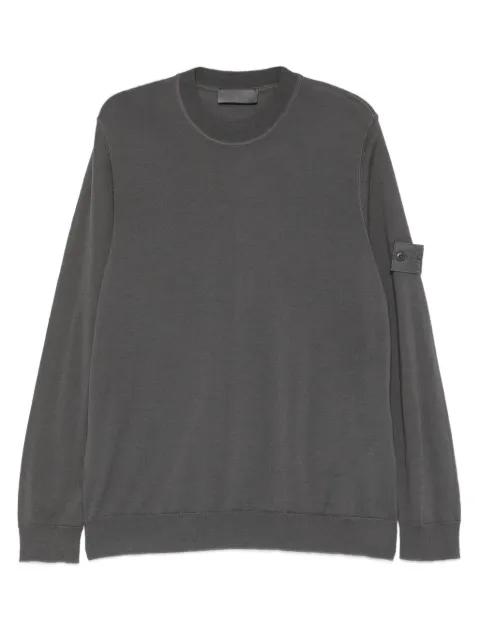logo-patch crew-neck sweater by STONE ISLAND