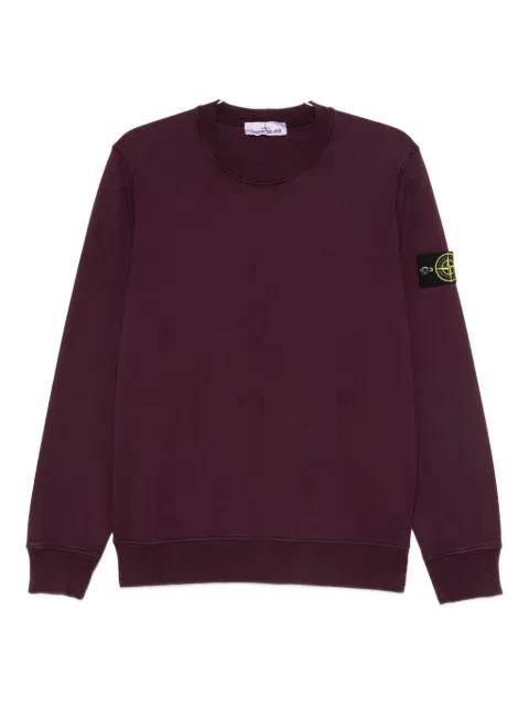 logo-patch crew neck sweatshirt by STONE ISLAND