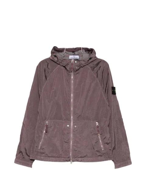 logo-patch hoodied jacket by STONE ISLAND