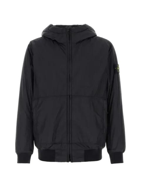 logo-patch hoodied jacket by STONE ISLAND
