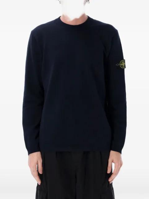 logo patch knit sweater by STONE ISLAND