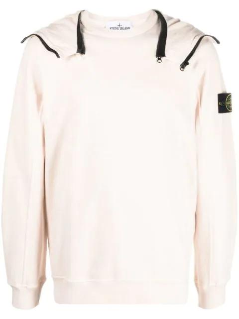 logo-patch long-sleeve hoodie by STONE ISLAND