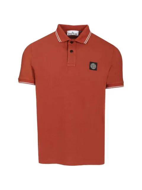 logo patch slim polo shirt by STONE ISLAND