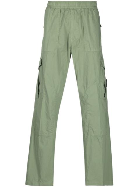 logo-patch straight-leg trousers by STONE ISLAND