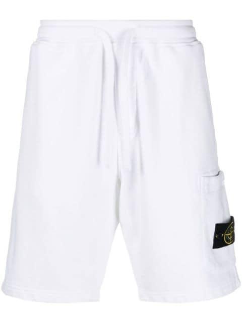 logo-patch track shorts by STONE ISLAND