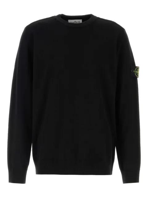 logo-patch wool sweater by STONE ISLAND