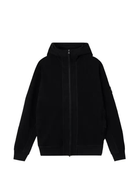logo-patch zip-up hoodie by STONE ISLAND