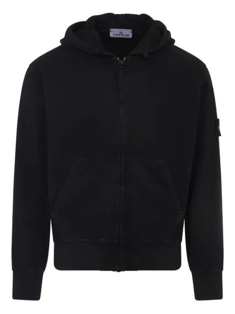 logo-patch zip-up hoodie by STONE ISLAND
