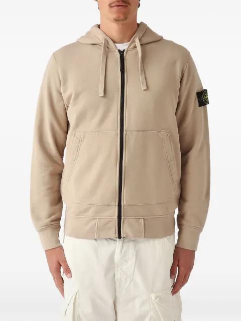 logo-patch zip-up hoodie by STONE ISLAND