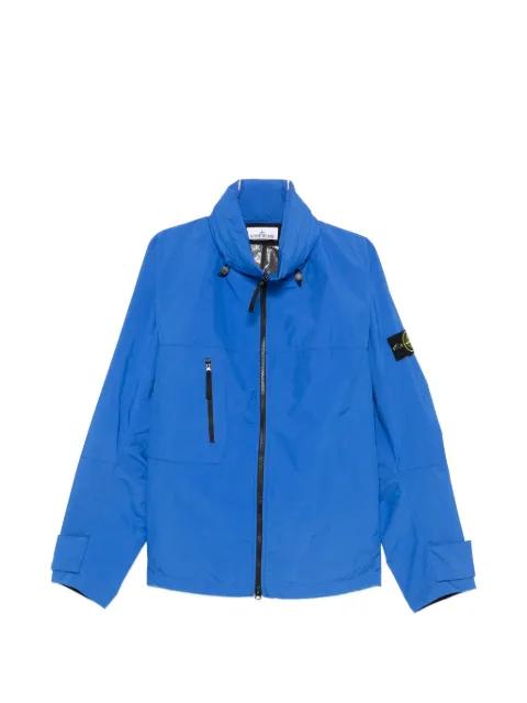 logo-patch zip-up jacket by STONE ISLAND
