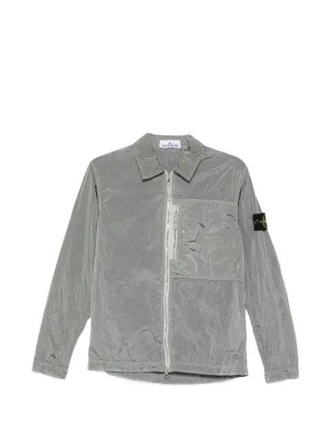 logo-patch zip-up jacket by STONE ISLAND
