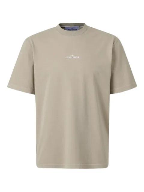 logo-print cotton T-shirt by STONE ISLAND