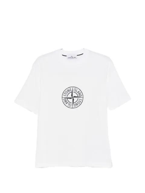 logo-print cotton T-shirt by STONE ISLAND