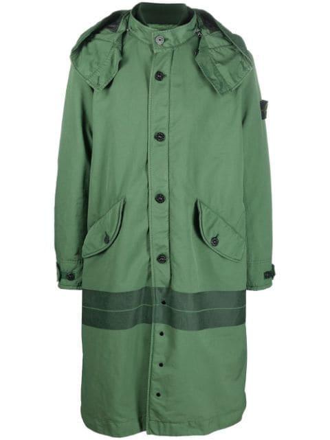 logo print raincoat by STONE ISLAND