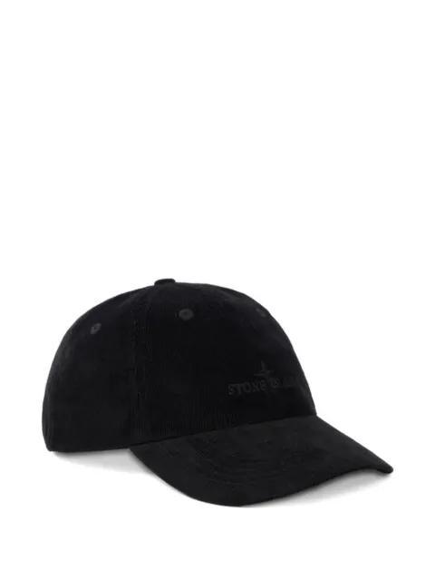 micro-corduroy logo cap by STONE ISLAND