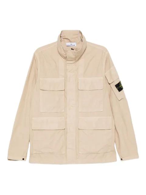 multiple-pockets cotton military jacket by STONE ISLAND