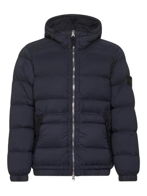 padded double-slider zip jacket by STONE ISLAND