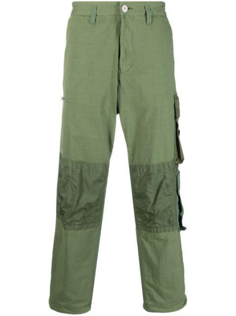 panelled straight-leg cargo trousers by STONE ISLAND